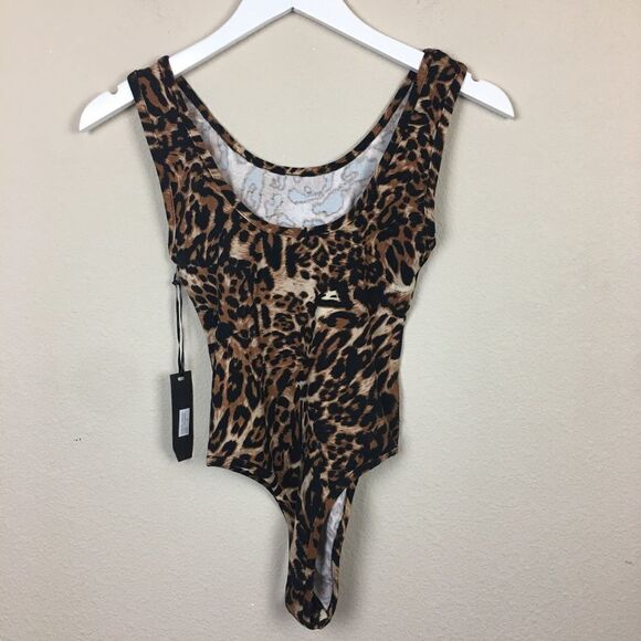 NWT Leopard Print Sleeveless Bodysuit- Snap Closure Festival Country Cowgirl - Picture 2 of 7